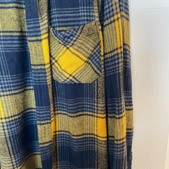 Ruff Hewn Blue and Gold Flannel Men's Medium - Picture 2 of 5